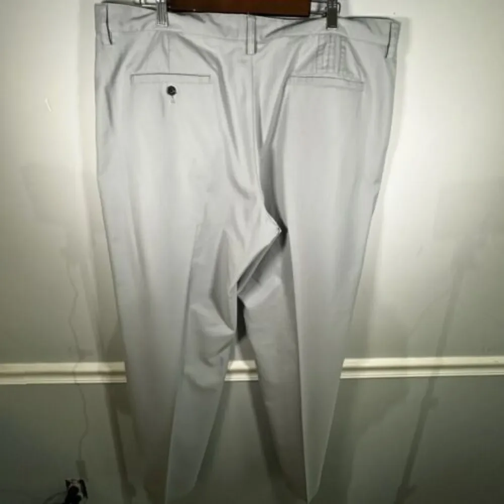 Adidas Golf Light Gray‎ Flat Front Climalite Wicking Chino Pants 40 X 32 - Picture 6 of 7